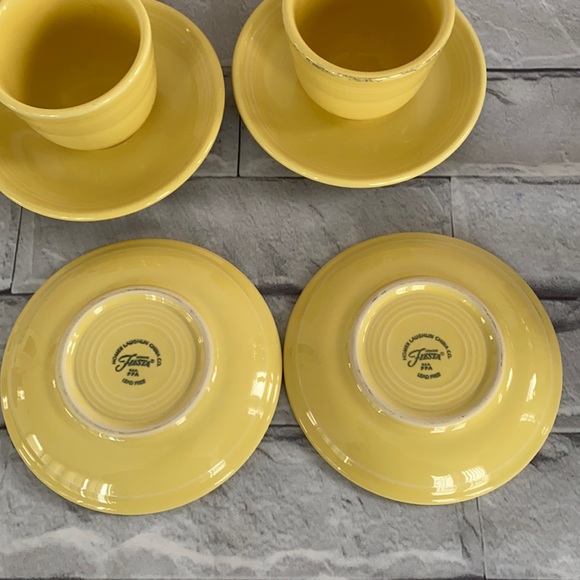 Fiesta VINTAGE yellow teacup  set of 6 - Picture 3 of 8